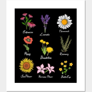 Vintage Botanical Floral Flower Love Grower Flower Gifts T-Shirt Posters and Art
